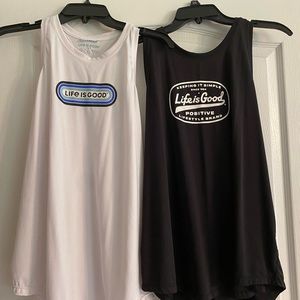 Life is Good tank tops - both are gone and can’t figure out how to delete post